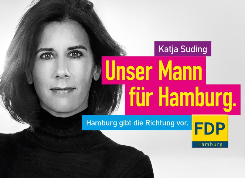 FDP-Plakat Katja Suding | Detektei Berlin | Detektiv Berlin | Wirtschaftsdetektei Berlin